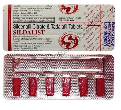 Sildalist 120mg Tablet (Sildenafil/Tadalafil)