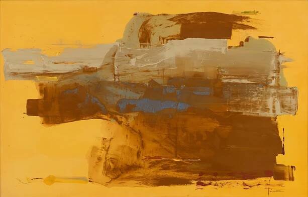 Helen Frankenthaler, Mineral Kingdom, 1976. Acrylic on canvas, 69 × 108 ½ inches (175.3 × 275.6 cm) © 2018 Helen Frankenthaler Foundation, Inc./Artists Rights Society (ARS), New York