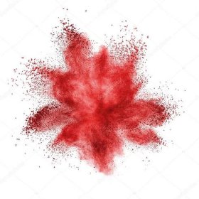 ระเบิดผงสีแดงแยกจากสีขาว ภา�พประกอบสต็อกโดย ©artjazz #47358781