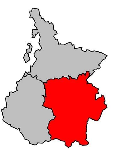 Arrondissement na mapě departementu Hautes-Pyrénées