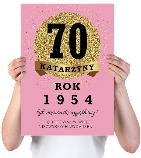 XXL KARTA S NARODENINOVÝM MENOM NA 70. NARODENINY 1954 1955 1956 ROKOV + MENO