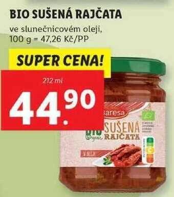 Lidl Bio sušená rajčata, 212 ml nabídka