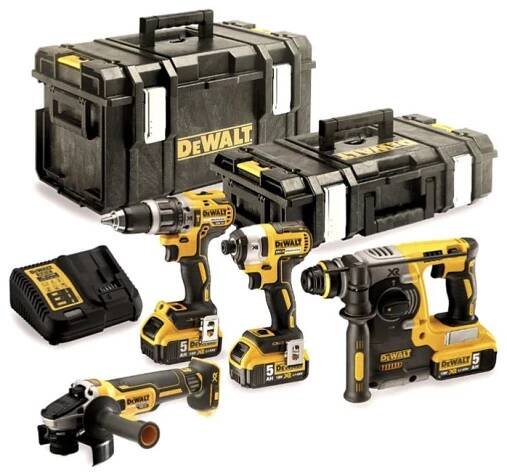 DeWalt DCK422P3 18V sada DCH273 + DCD796 + DCG405 + DCF887, 3 x 5,0 Ah, kufr | Nářadí Profesional