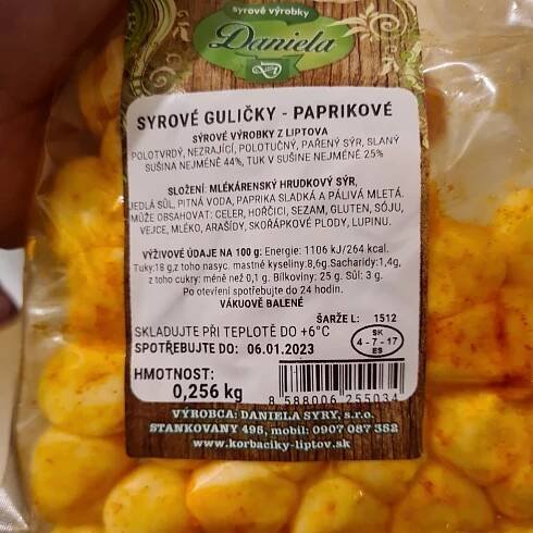 Syrové guličky Paprikové Daniela