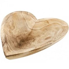 Dřevěná miska ve tvaru srdce 25 x 4 cm