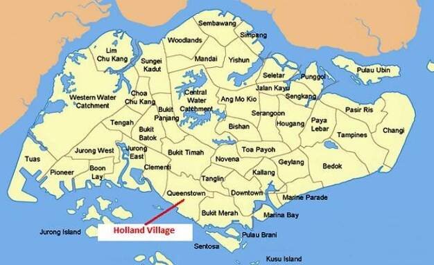 Singapore district map
