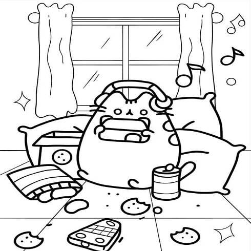 Pusheen omalovánky 43