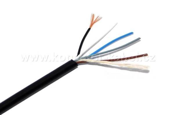 LifYDY 5x0,09 mm2, Sensocord-M/L, OD 2,9 mm, černý
