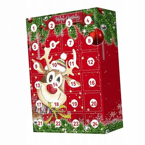 Vánoční adventní kalendář odpočítávající 24 dní Klíčenky Překvapení Bli