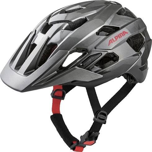 Cyklistická helma Alpina Anzana-darksilver/black/red gloss