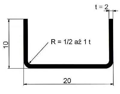 Jekl otevřený U 20×10×2 mm – 6 m