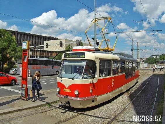 Jízdní řád tramvaje T3R.PLF (8284) na lince 13 (7. 7. 2017)