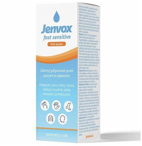 Jenvox Fast Sensitive pocení a zápach roll-on 50ml