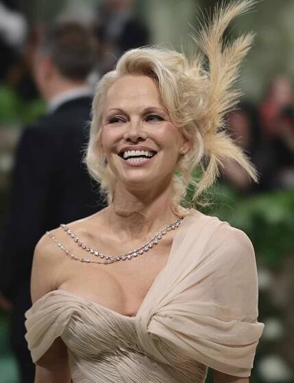 Pamela Anderson attends The 2024 Met Gala.
