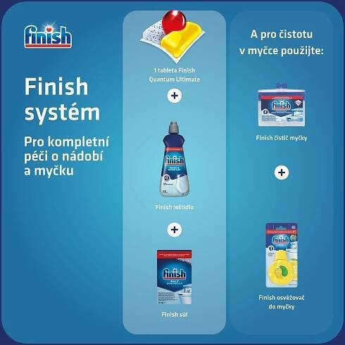 Finish Quantum Ultimate Lemon Sparkle Kapsle do myčky nádobí 60 ks