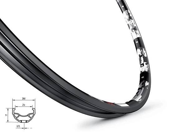 Ráfek MACH1 KARMA DISC 622 x 21, 32 děr - černý - Pepebike