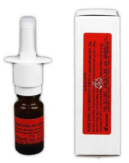 Nosní kapky Neo-Bendovy s dexamethasonem 10g - SPREJ