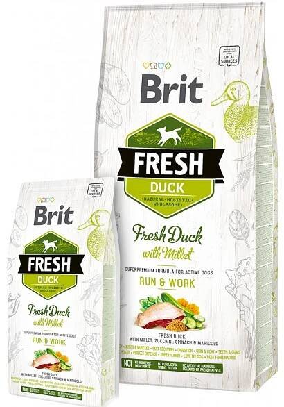 Brit Fresh Duck with Millet Active Run & Work 2 x 12 kg