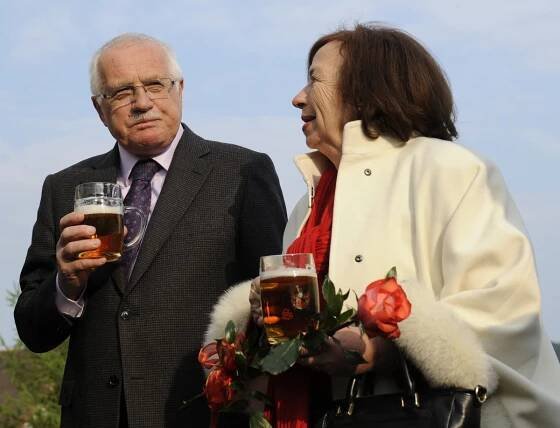 Václav Klaus s manželkou.