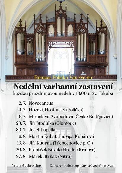 Nedělní koncerty | Římskokatolická farnost Polička