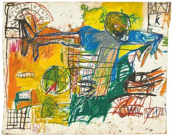 Jean-Michel Basquiat, Untitled (1981), expressive neo-expressionist painting sold at Sotheby’s New York, May 2025, for $16.4 million.