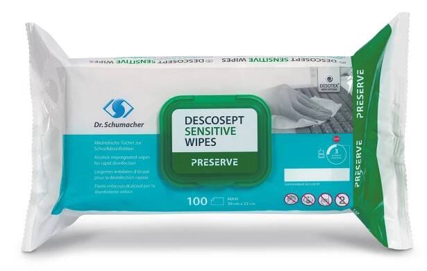 Descosept Sensitive Wipes - dezinfekční ubrousky do Vaší ordinace - Pragodent 2023 - katalog