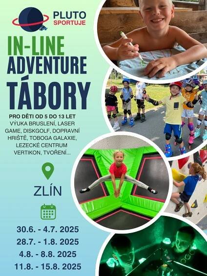 inline adventure primestske tabory zlin letni inline brusleni tabory pobyt pro deti sportovni aktivity tymova pluto sportuje