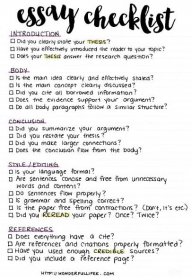 Essay Checklist