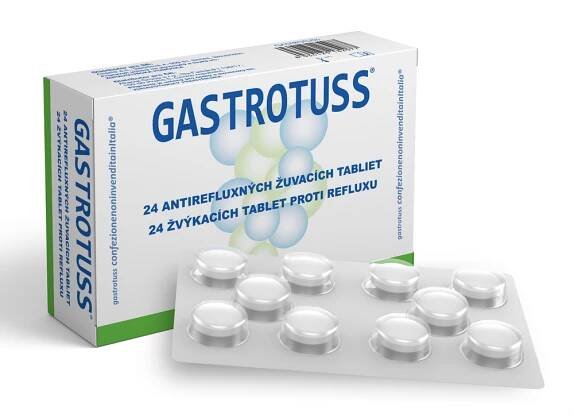 GASTROTUSS Žvýkací tablety proti refluxu 24 kusů