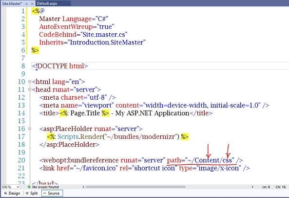 Writing first Web Forms App 1-22