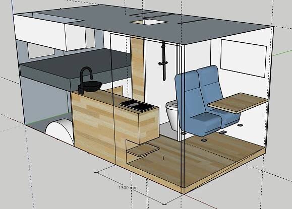 3D Sketchup Modell Inneneinrichtung
