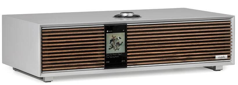 Ruark Audio R410  Soft grey with Walnut grille