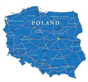 Mapa silnic v Polsku