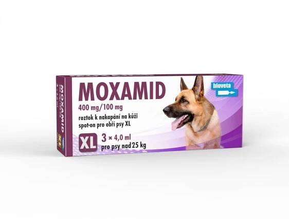 MOXAMID 400 mg/100 mg roztok k nakapání na kůži – spot-on pro obří psy XL