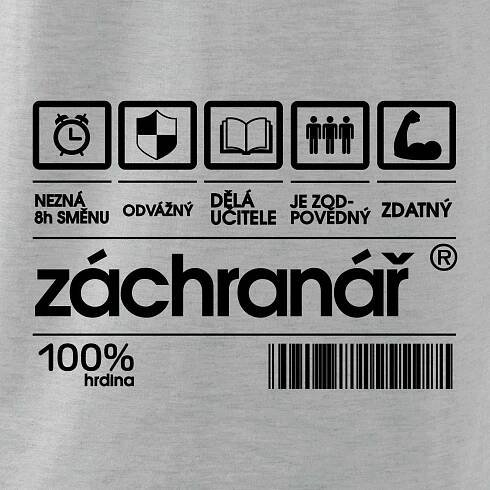 Čárový kód záchranář - Mikina Essential pánská