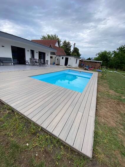 Terasová WPC doska v dekore Dub šedý | WoodPlast