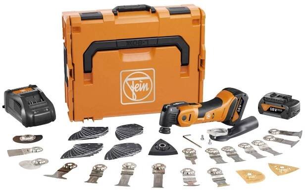 FEIN AMM Multimaster 71293661000, 2x 4,0 Ah + nabíječka + kufr + 60 ks příslušenství