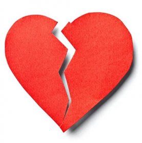 Zlomené srdce milostný vztah — Stock obrázek