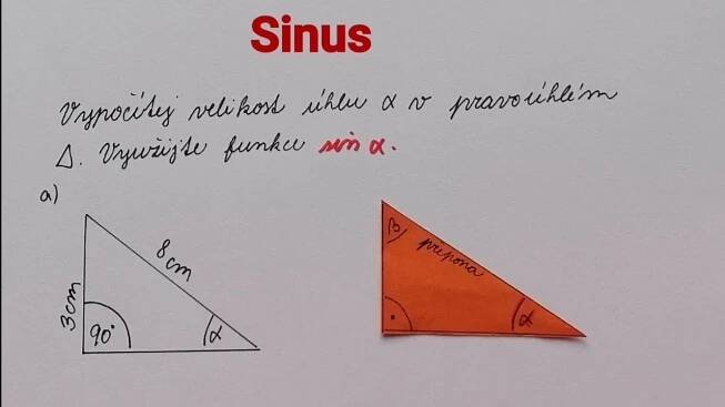 Funkce sinus - úhel