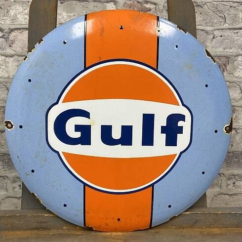 GULF smaltovaná cedule - Starožitnosti