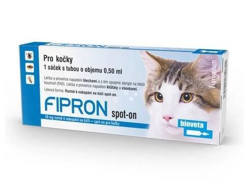 FIPRON 50 mg roztok pro nakapání na kůži – spot-on pro kočky