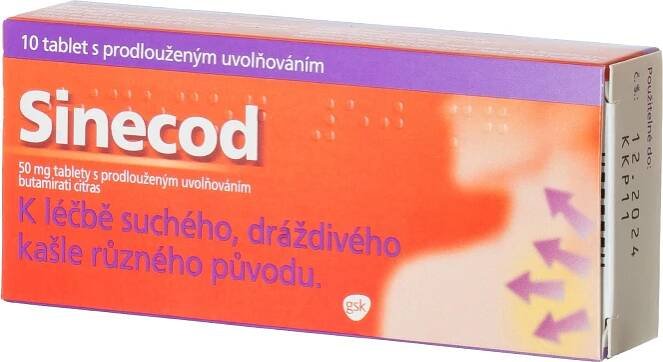 Sinecod 50 mg,10 tablet