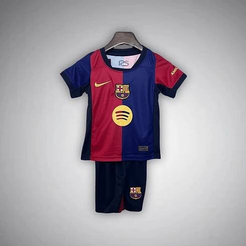 24/25 FC Barcelona Home Kids Size Kit - Premium Quality Jersey at FootballPrestige.com