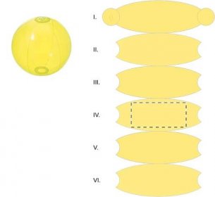 Nemon plážový míč (ø28 cm) žlutá | Reklamní předměty s vaším logem - vždy něco navíc