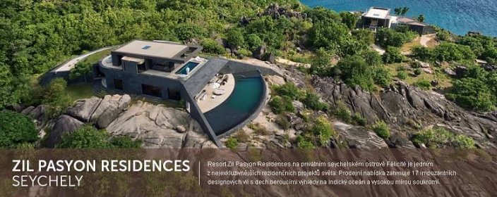 Prodej a pronájem luxusních nemovitostí v destinacích Indického oceánu, především na Seychelách a Mauriciu - Bling-Bling