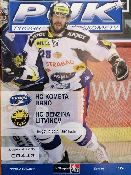Zpravodaj HC Kometa Brno - HC Benzina Litvínov (7.12.2010)