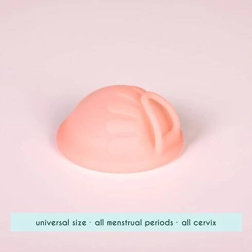 Menstruační disk one size – umožňuje pohlavní styk, pudrová růžová, Femi.Eko