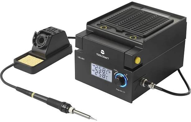 TOOLCRAFT LSL-951 Pájecí stanice s LED osvětlením a odsáváním pájecích výparů digitální 80 W 160 - 480 °C : Půhy.cz