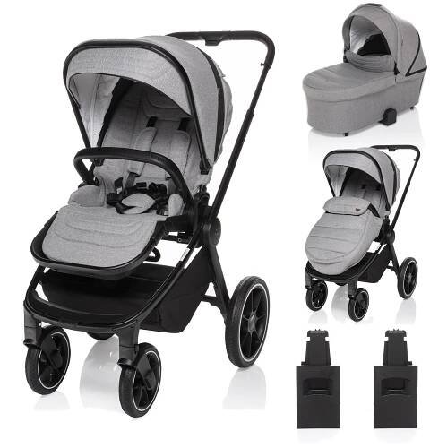Přeprava dětí ZOPA Set kočárek Move Cross + korba XL, Silver Grey/Black
