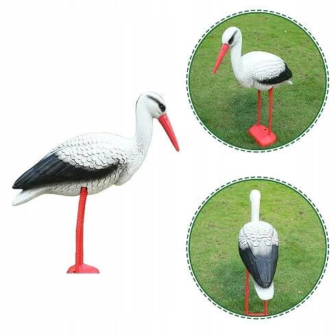 STOJÍCÍ ČÁP, VELKÝ JAKO ŽIVÁ ZAHRADNÍ FIGURKA, DEKORACE DO ZAHRADY 78 CM za 457.00CZK - Allegro